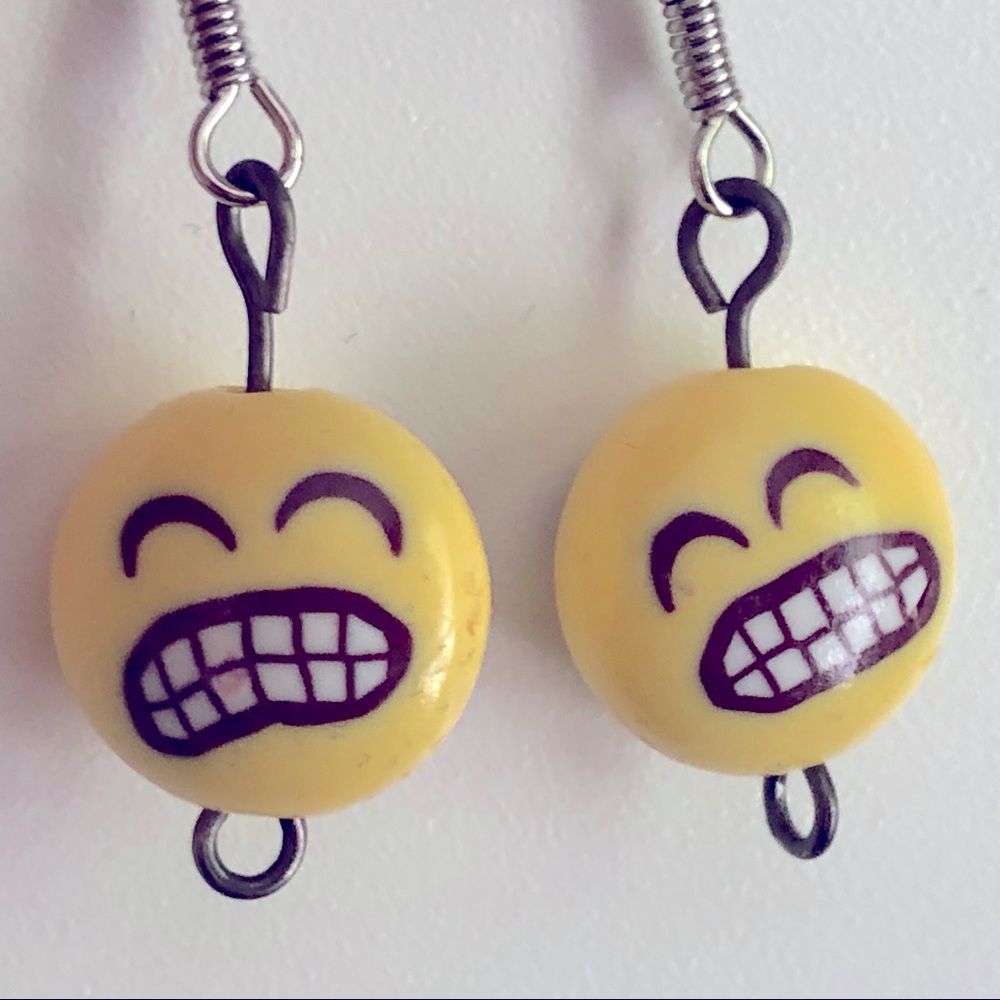 Emoji Earrings 😬 New Hand Crafted